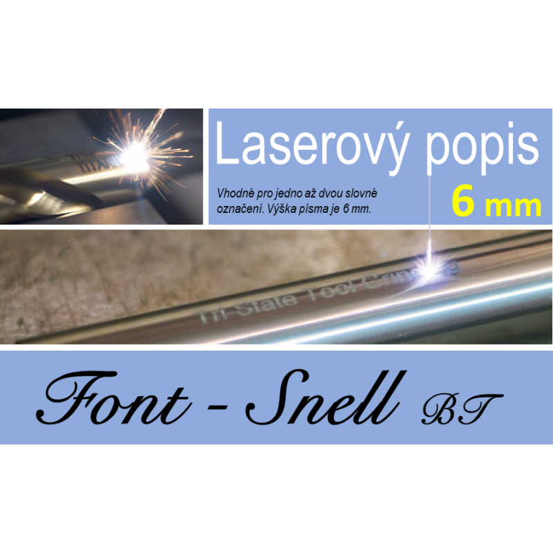 Nerezové fajky - laserový popis Snell Bt 6mm