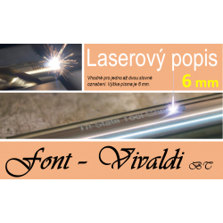 Nerezové fajky - laserový popis Vivaldi Bt 6mm