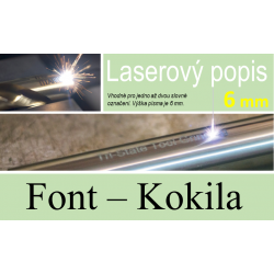 Nerezové fajky - laserový popis Kokila 6 mm