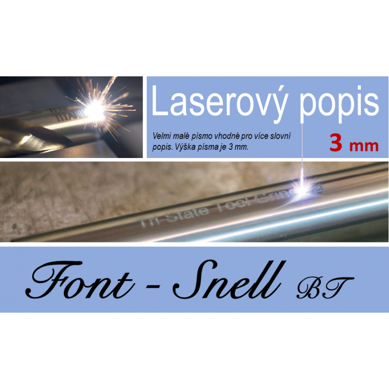 Nerezové fajky - laserový popis Snell Bt 3mm