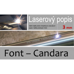 Nerezové fajky - laserový popis Candara 3mm