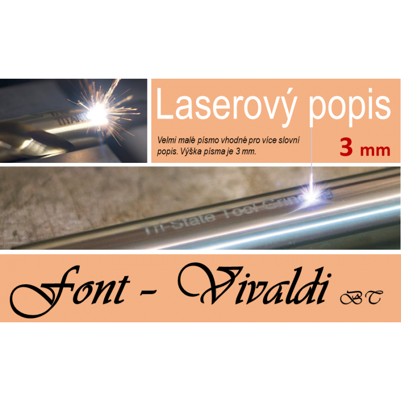 Nerezové fajky - laserový popis Vivaldi Bt 3mm